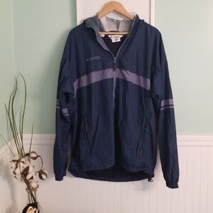 Mens blue‎ columbia windbreaker